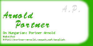 arnold portner business card